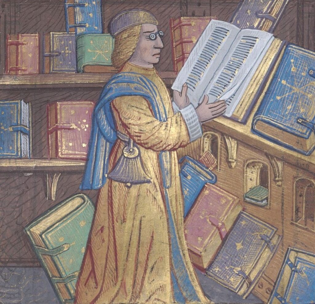 BnF, Réserve Vélins 677, fol. 27. - Œuvres et Référentiels des Étudiants, Suppôts et Maîtres de l’université de Paris, des écoles et collèges parisiens (1200-1600)